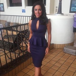 Purple key hole dress